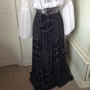 CAROL LITTLE NAVY BLUE MAXI SKIRT 4